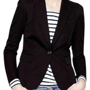 J Crew Black Puff Sleeve Blazer, black, size 4, NWOT